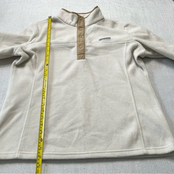 COLUMBIA Size XL Chalk White Benton Springs 1/2 Snap Fleece Pullover Outdoor - Picture 5 of 11